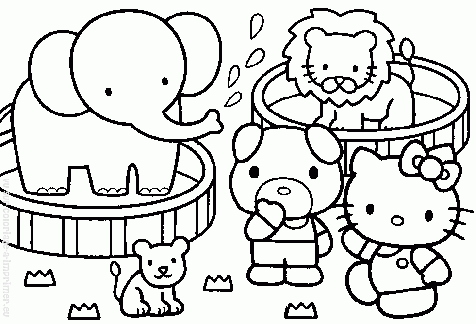 Illustration au trait Hello Kitty #37039 de la collection Animé et Manga à colorier gratuitement