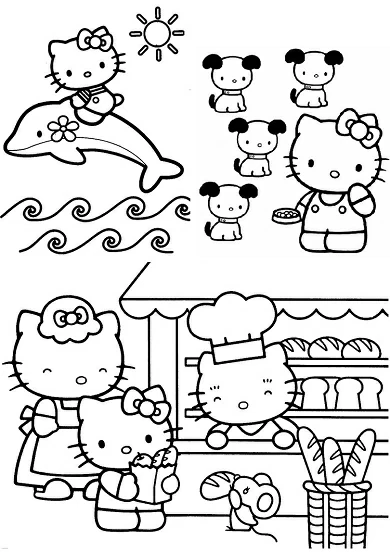 Coloriage gratuit Hello Kitty #37071 de la collection Animé et Manga à imprimer