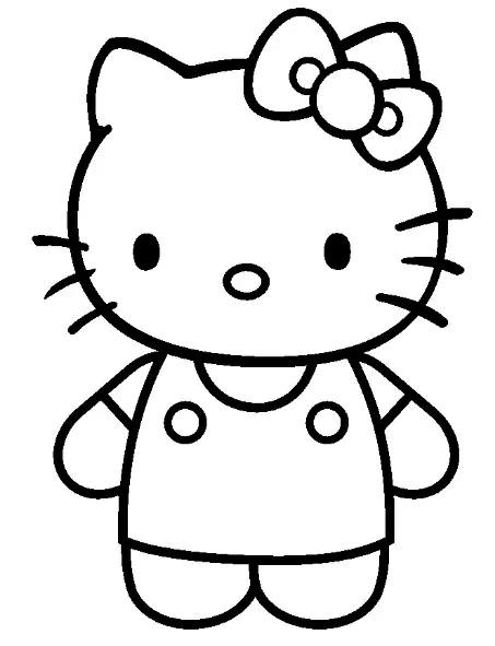 Dessin à colorier: Hello Kitty (Animé et Manga) #37085 - Coloriages à Imprimer Gratuits