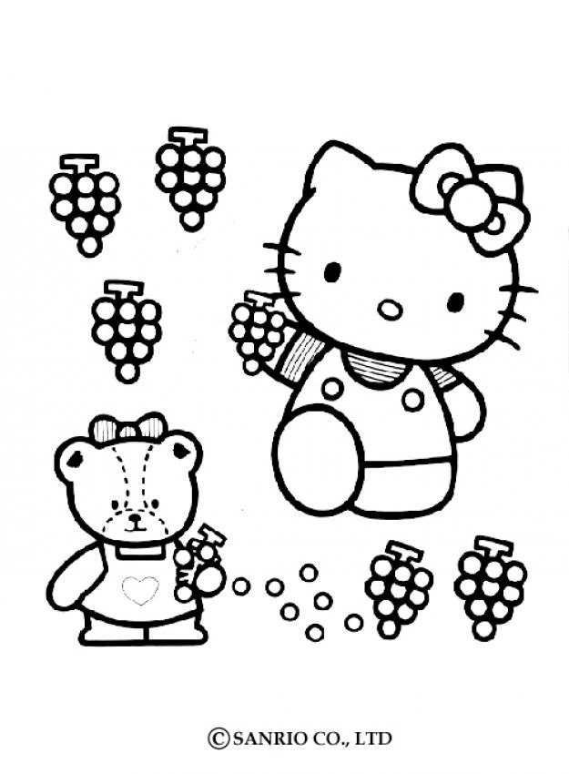 Joli coloriage Hello Kitty #37110 de la collection Animé et Manga, prêt à imprimer pour petits et grands