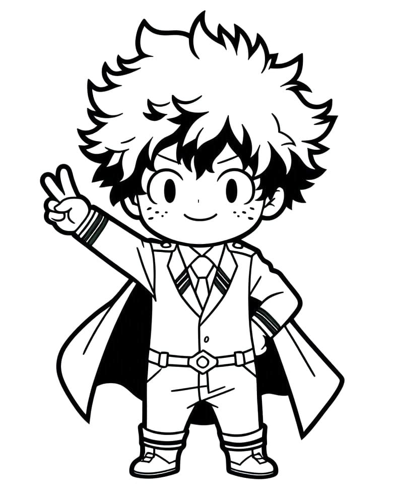 Page de coloriage Izuku Midoriya #219693, collection Animé et Manga, à imprimer et colorier