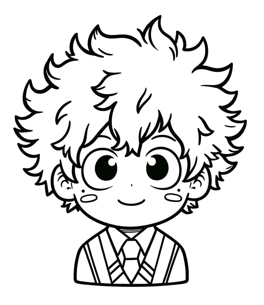 Dessin Izuku Midoriya #219694 à colorier de la série Animé et Manga, gratuit à télécharger et imprimer