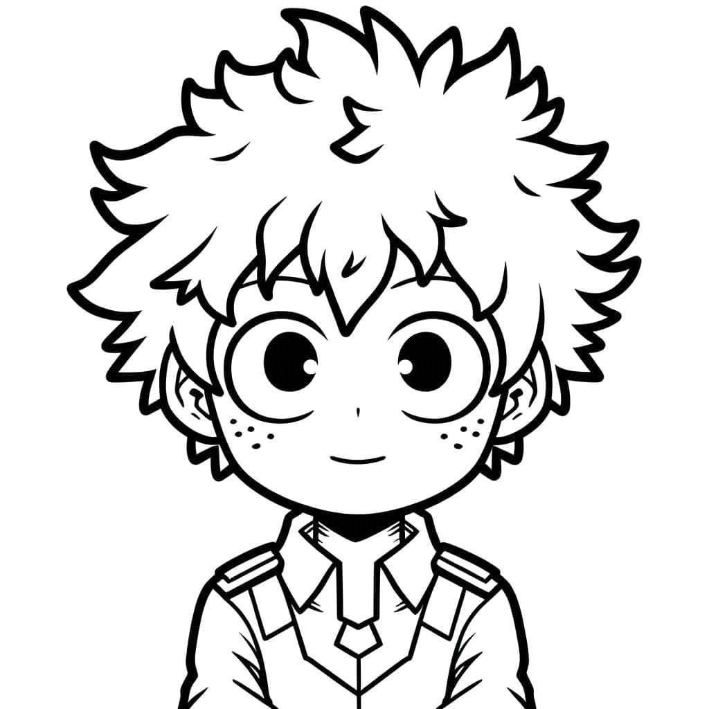 Dessin à colorier: Izuku Midoriya (Animé et Manga) #219696 - Coloriages à Imprimer Gratuits