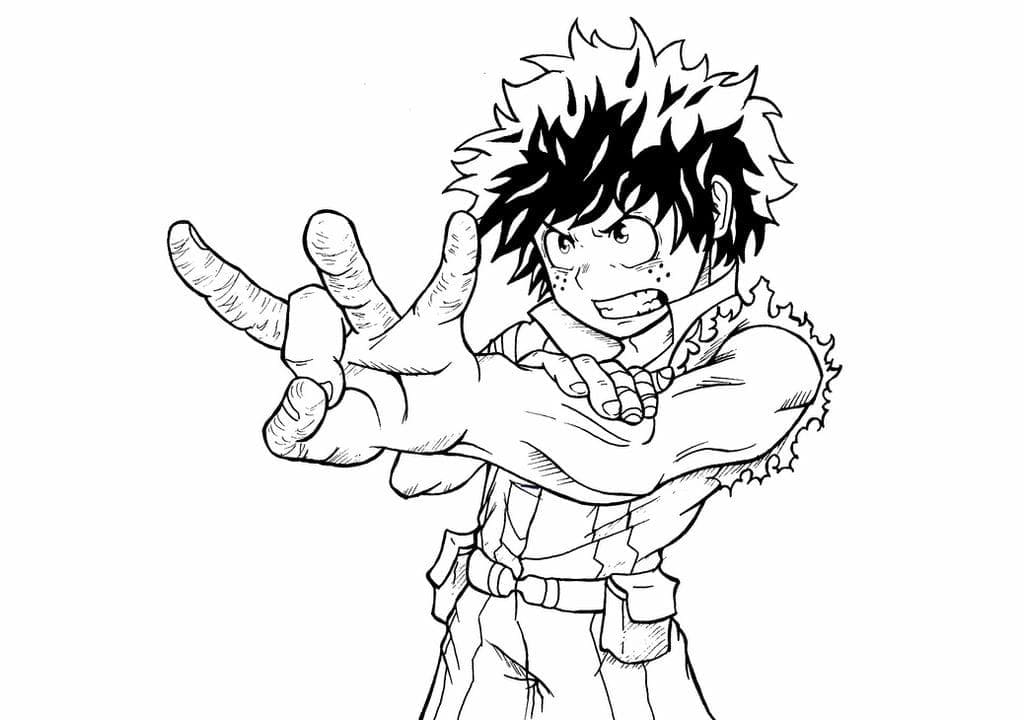 Dessin à colorier: Izuku Midoriya (Animé et Manga) #219718 - Coloriages à Imprimer Gratuits