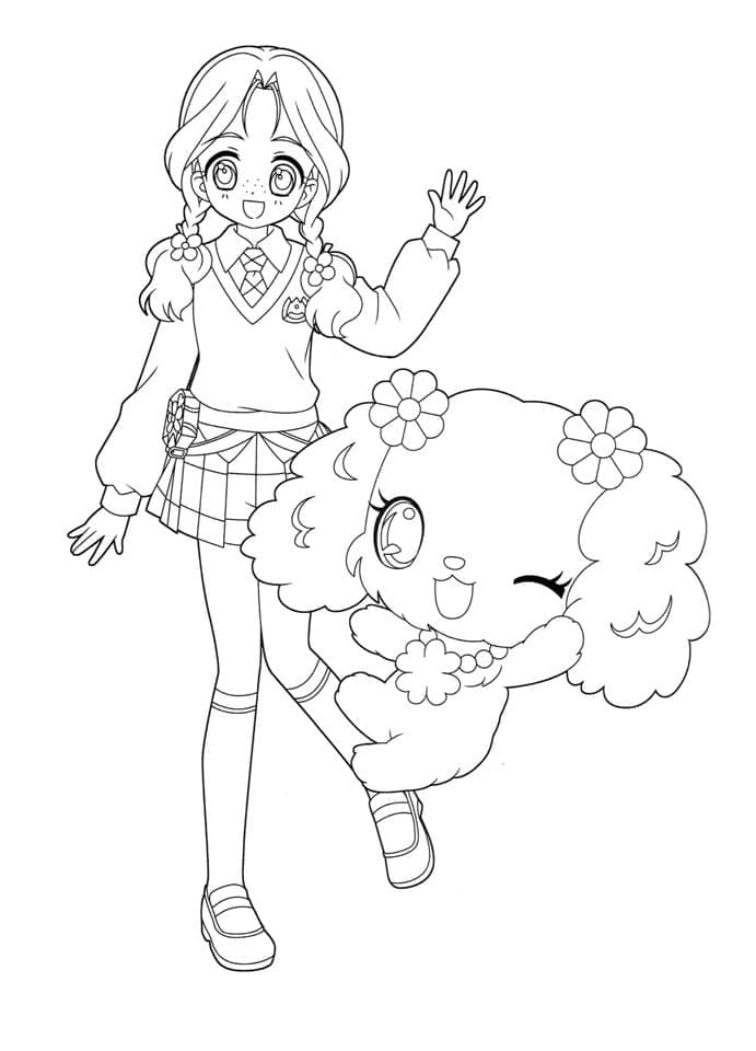 Page de coloriage Jewelpet #195881, collection Animé et Manga, à imprimer et colorier