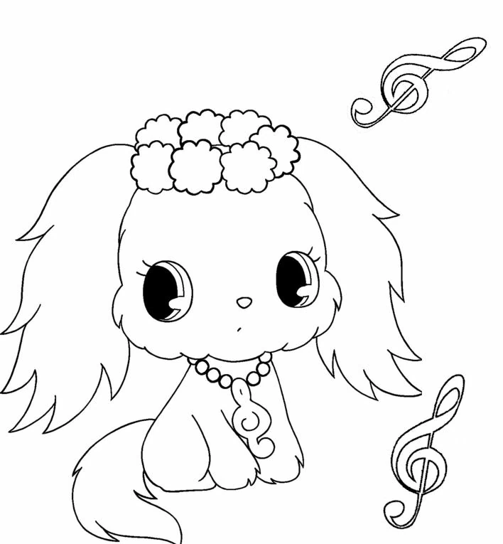 Coloriage gratuit Jewelpet #37649 de la collection Animé et Manga à imprimer