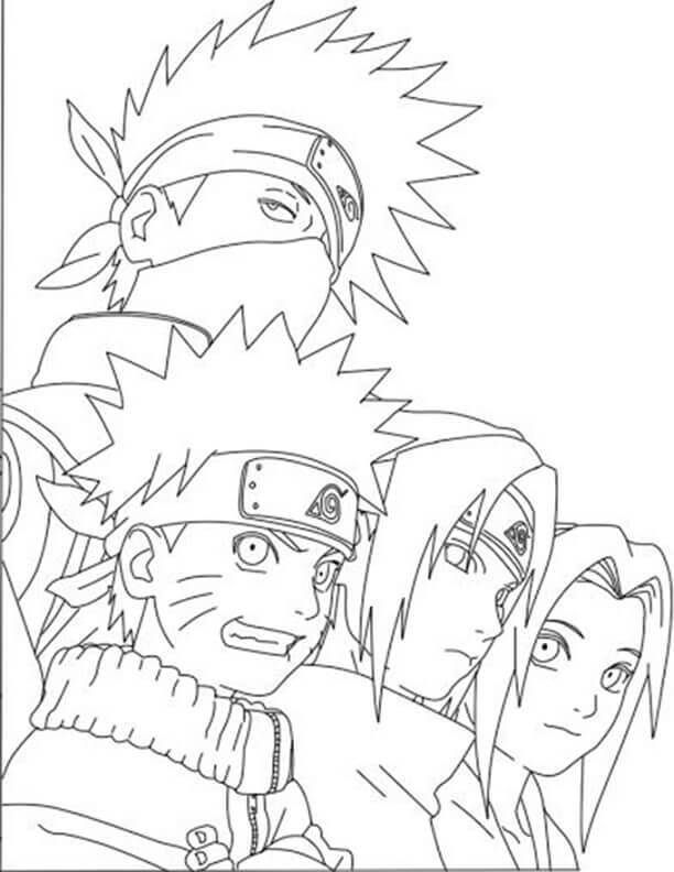 Coloriage gratuit Kakashi  #172223 de la collection Animé et Manga à imprimer