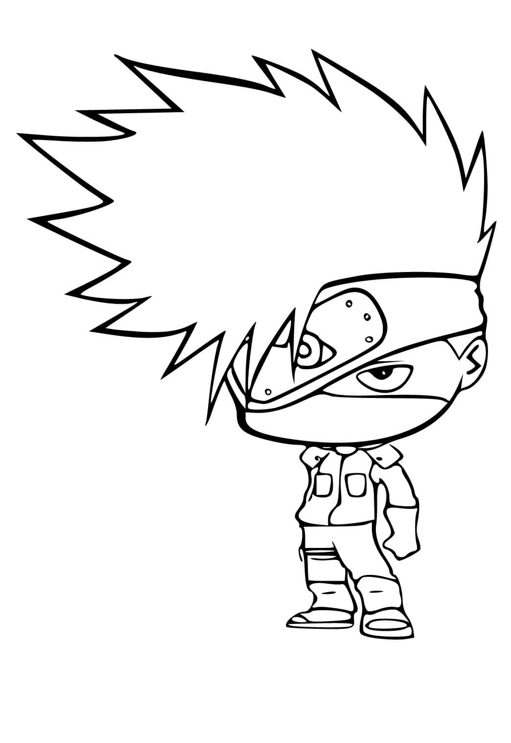 Coloriage imprimable Kakashi  #172230 de la collection Animé et Manga à colorier aux crayons