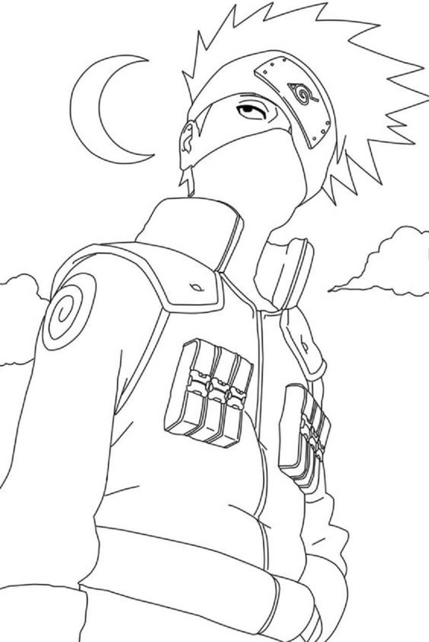 Coloriage Kakashi  #172233 à imprimer gratuitement, extrait de la collection Animé et Manga