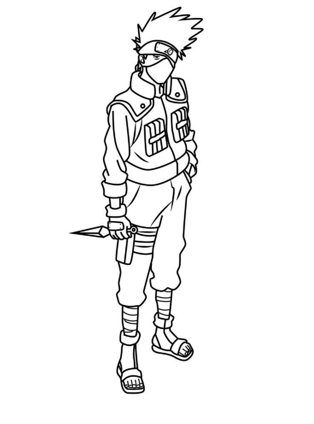 Coloriage gratuit Kakashi  #172234 de la collection Animé et Manga à imprimer