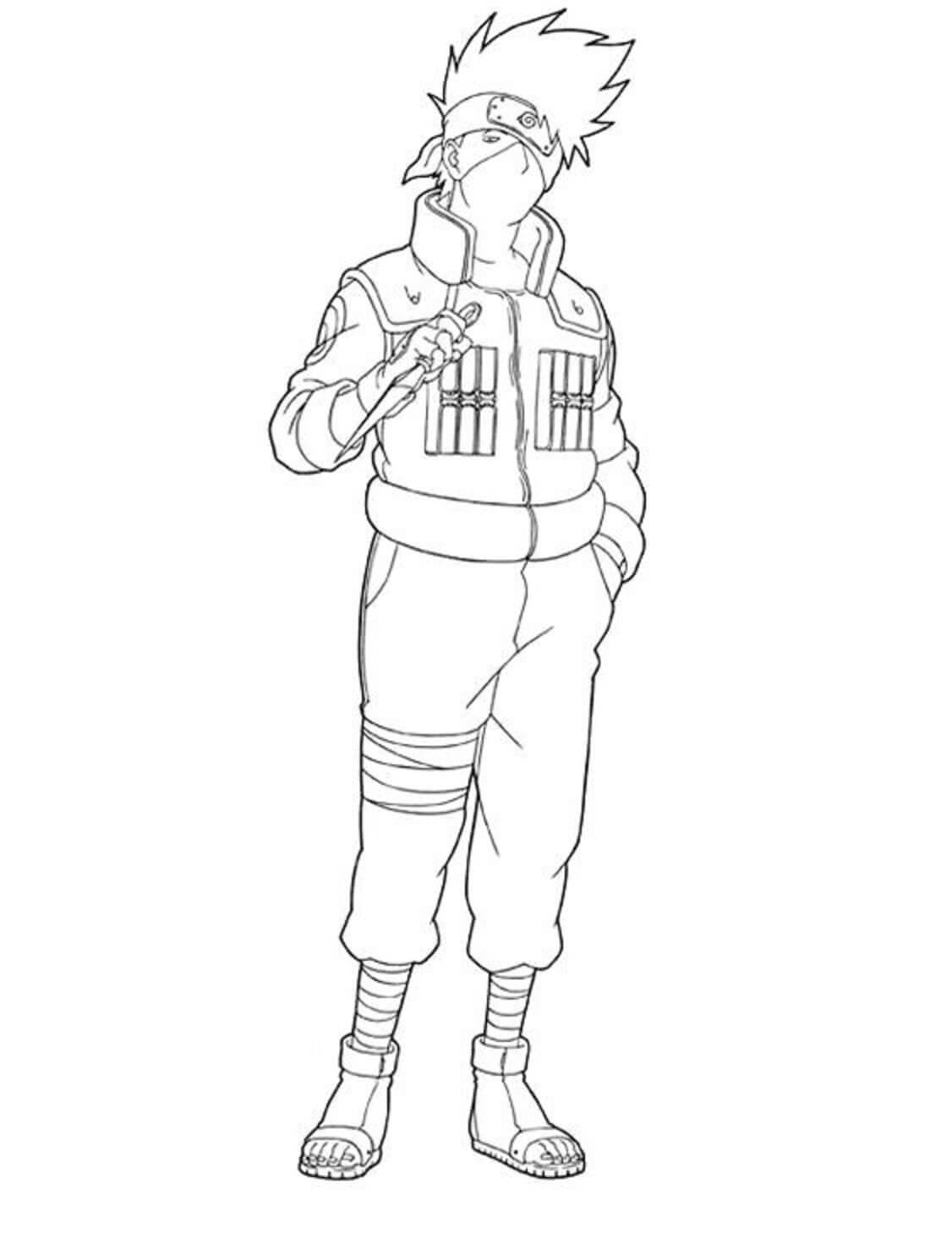 Coloriage gratuit Kakashi  #172241 de la collection Animé et Manga à imprimer