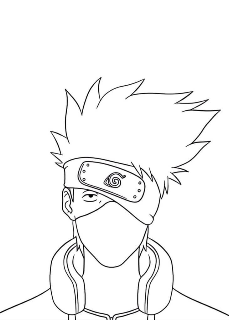 Coloriage gratuit pour enfants et adultes Kakashi #172243, collection Animé et Manga Coloriage gratuit pour enfants et adultes Kakashi #172243, collection Animé et Manga