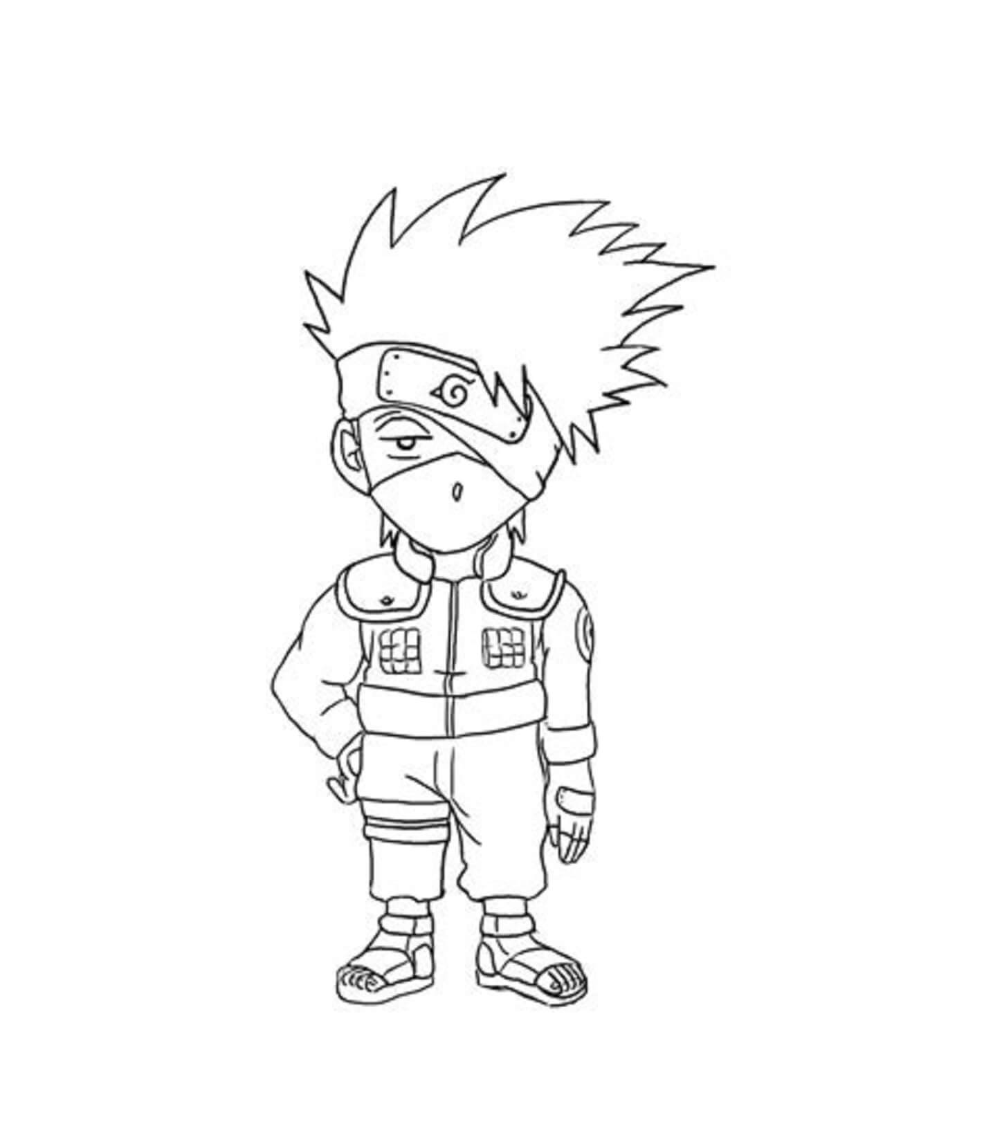 Coloriage gratuit Kakashi  #172245 de la collection Animé et Manga à imprimer