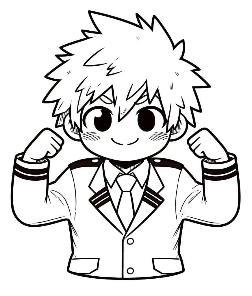 Dessin Katsuki Bakugo #217086 à colorier de la série Animé et Manga, gratuit à télécharger et imprimer