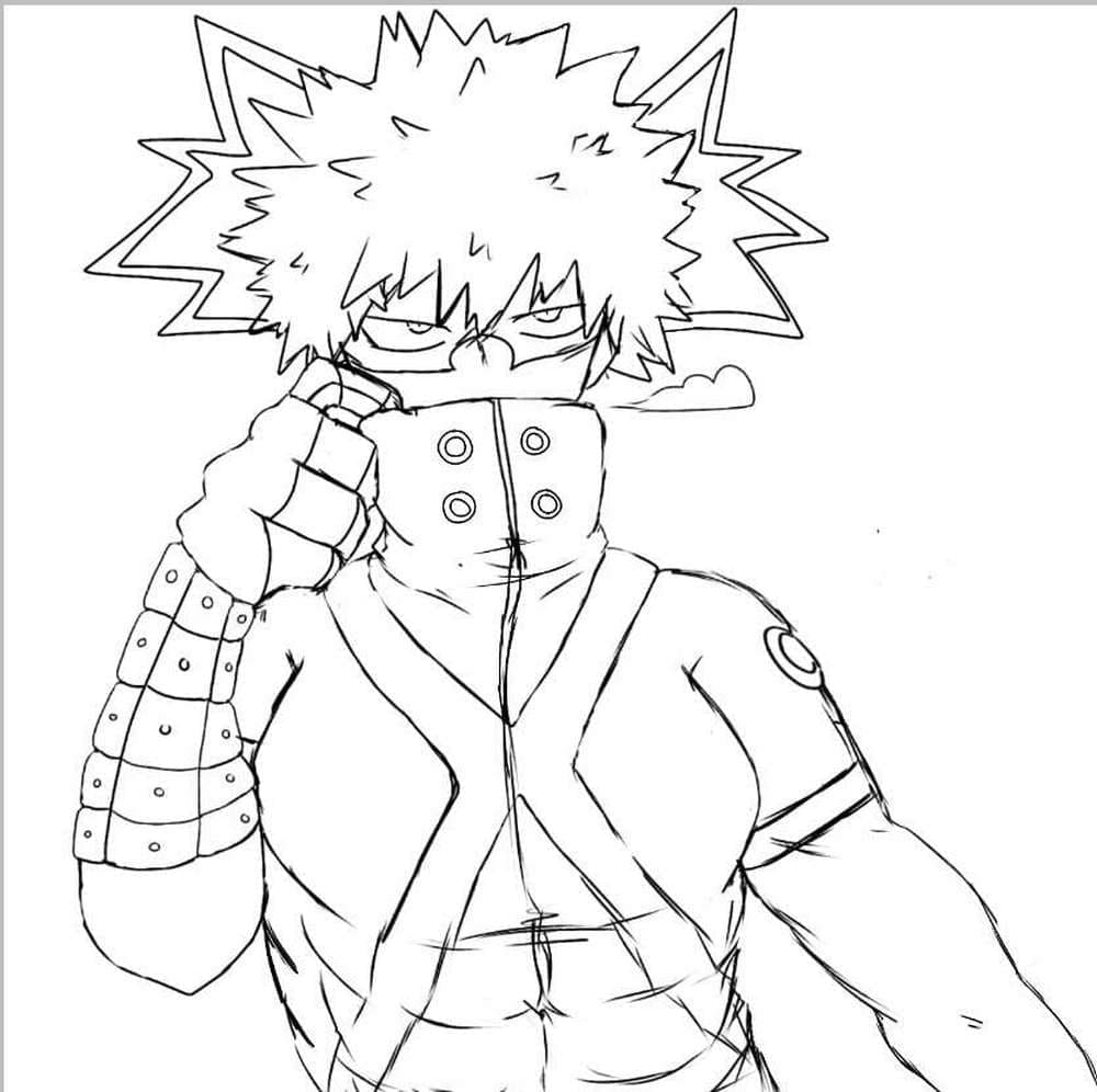 Dessin à colorier: Katsuki Bakugo (Animé et Manga) #217097 - Coloriages à Imprimer Gratuits