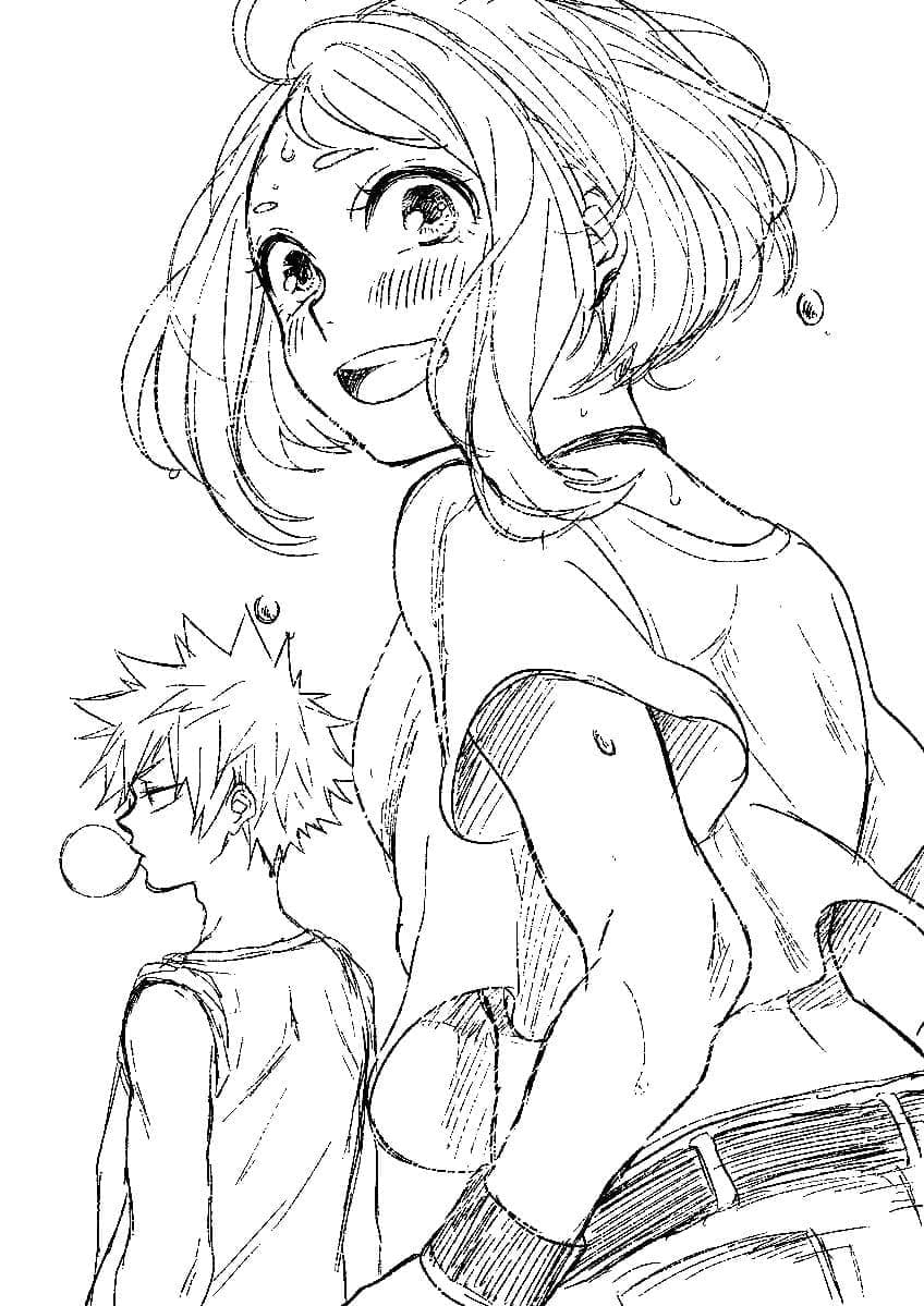 Coloriage gratuit Katsuki Bakugo #217111 de la collection Animé et Manga à imprimer