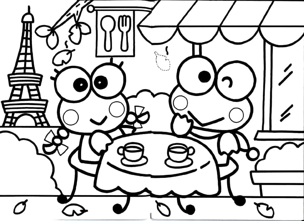 Coloriage gratuit Keroppi #213321 de la collection Animé et Manga à imprimer