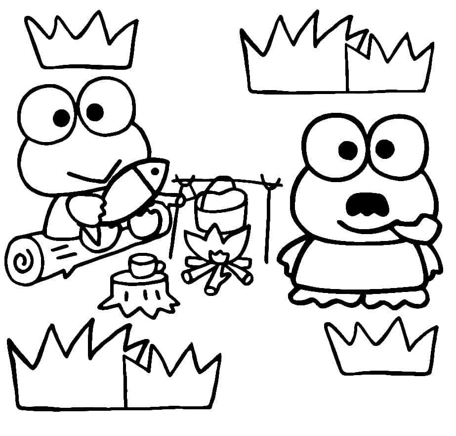Coloriage gratuit Keroppi #213340 de la collection Animé et Manga à imprimer