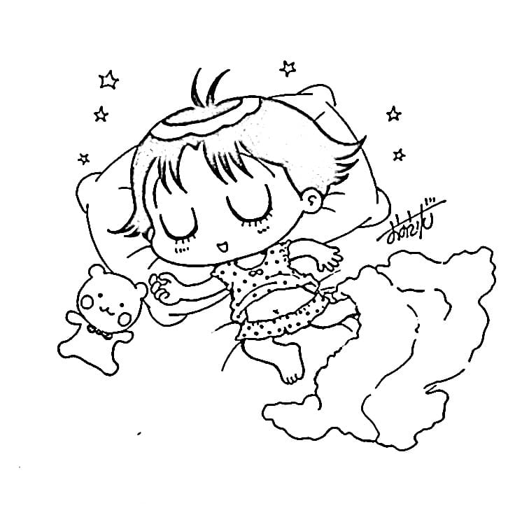 Coloriage imprimable Kocchi Muite Miiko #219944 de la collection Animé et Manga à colorier aux crayons