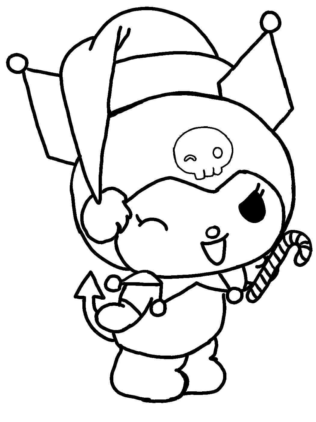 Joli coloriage Kuromi #219568 de la collection Animé et Manga, prêt à imprimer pour petits et grands
