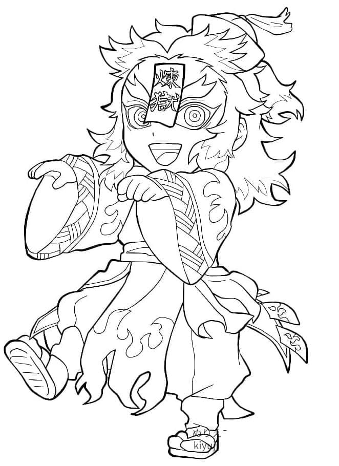 Dessin à colorier: Kyojuro Rengoku (Animé et Manga) #220444 - Coloriages à Imprimer Gratuits