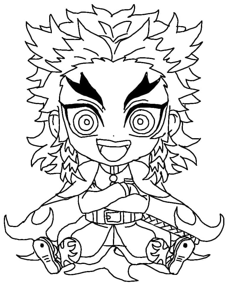 Dessin Kyojuro Rengoku #220460 à colorier de la série Animé et Manga, gratuit à télécharger et imprimer