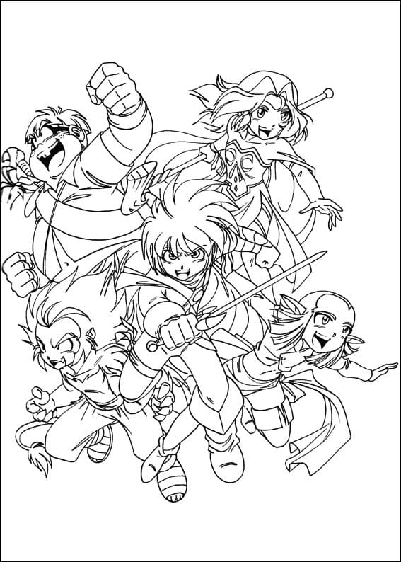 Dessin à colorier Les Légendaires #214561 issu de la collection Animé et Manga, prêt à imprimer