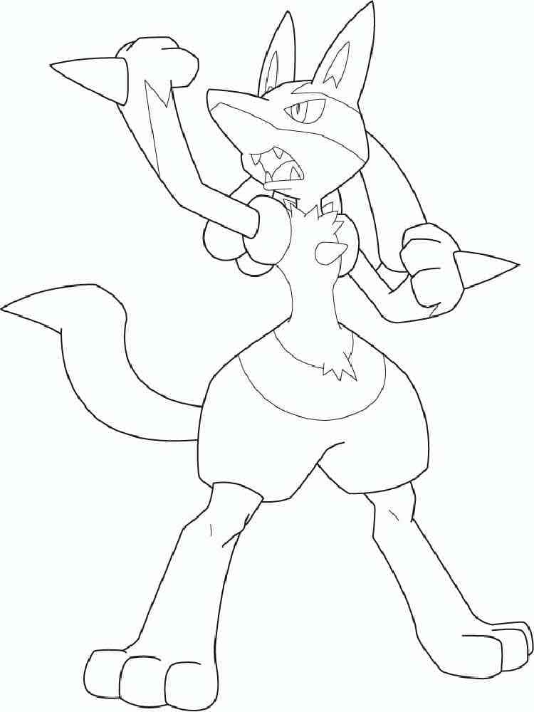 Dessin à colorier: Lucario (Animé et Manga) #181533 - Coloriages à Imprimer Gratuits