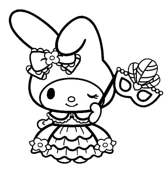 Dessin My Melody #219986 à colorier de la série Animé et Manga, gratuit à télécharger et imprimer