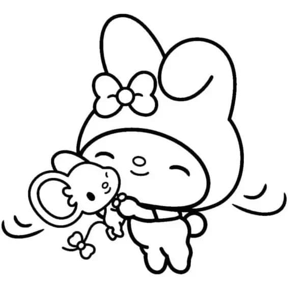 Dessin à colorier: My Melody (Animé et Manga) #220008 - Coloriages à Imprimer Gratuits