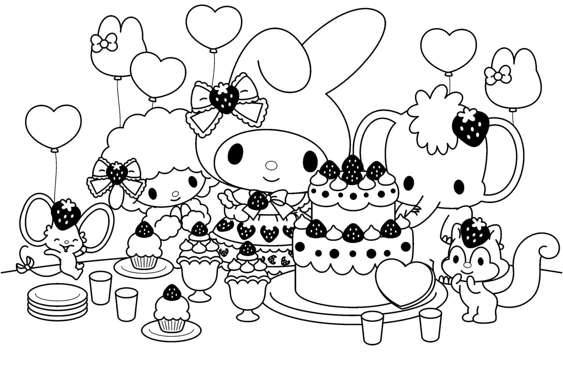 Coloriage gratuit My Melody #220016 de la collection Animé et Manga à imprimer