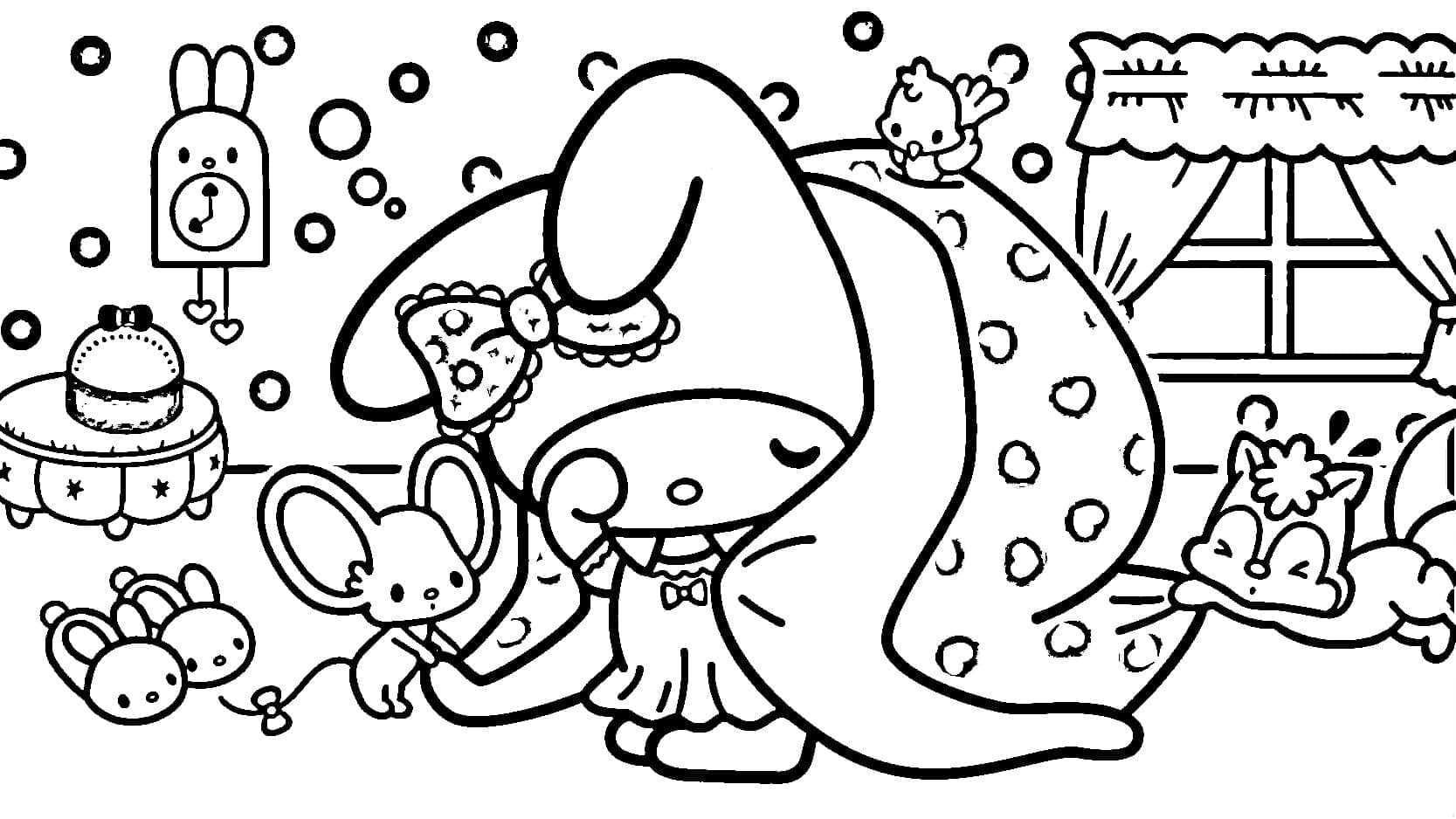 Coloriage gratuit My Melody #220017 de la collection Animé et Manga à imprimer