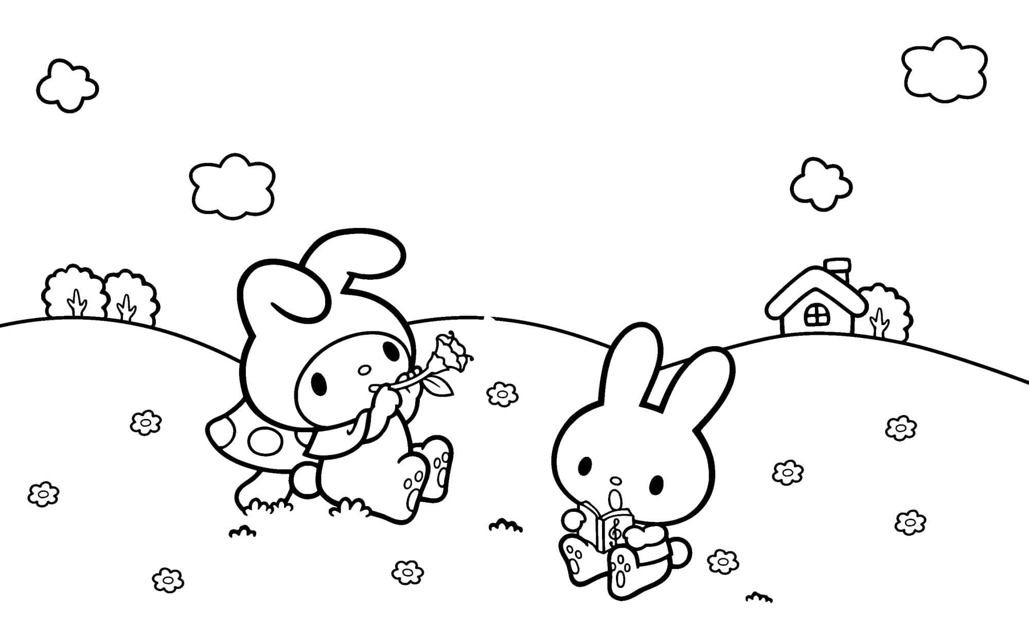 Dessin à colorier: My Melody (Animé et Manga) #220022 - Coloriages à Imprimer Gratuits