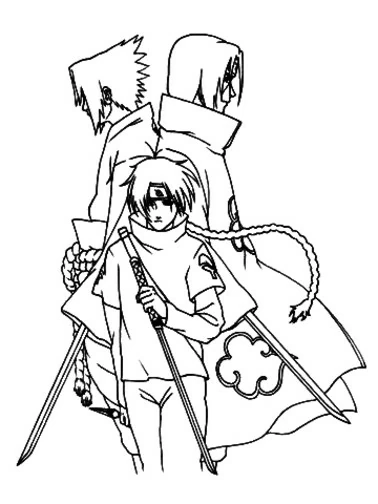 Coloriage imprimable Naruto #38168 de la collection Animé et Manga à colorier aux crayons