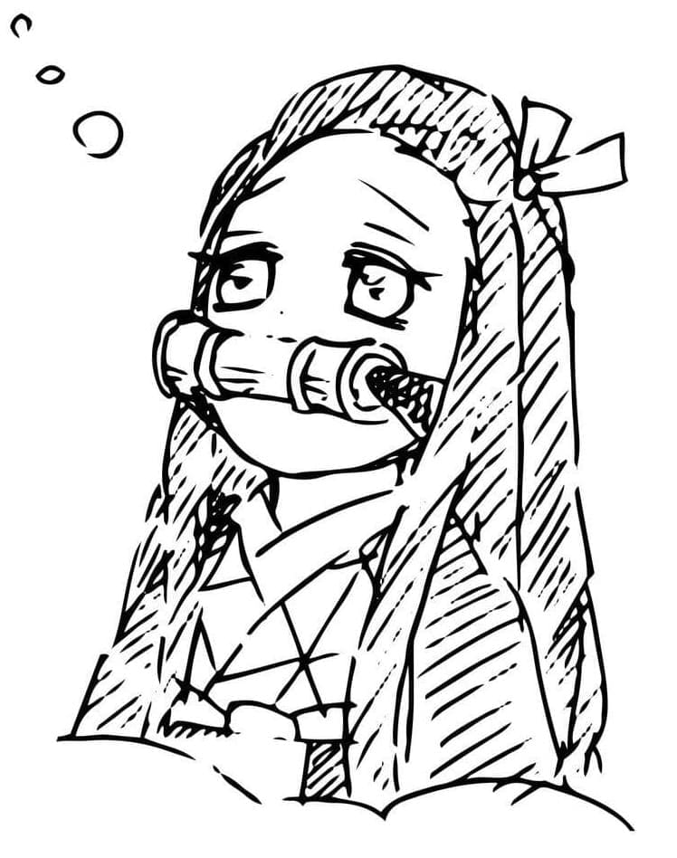 Coloriage gratuit pour enfants et adultes Nezuko #182851, collection Animé et Manga