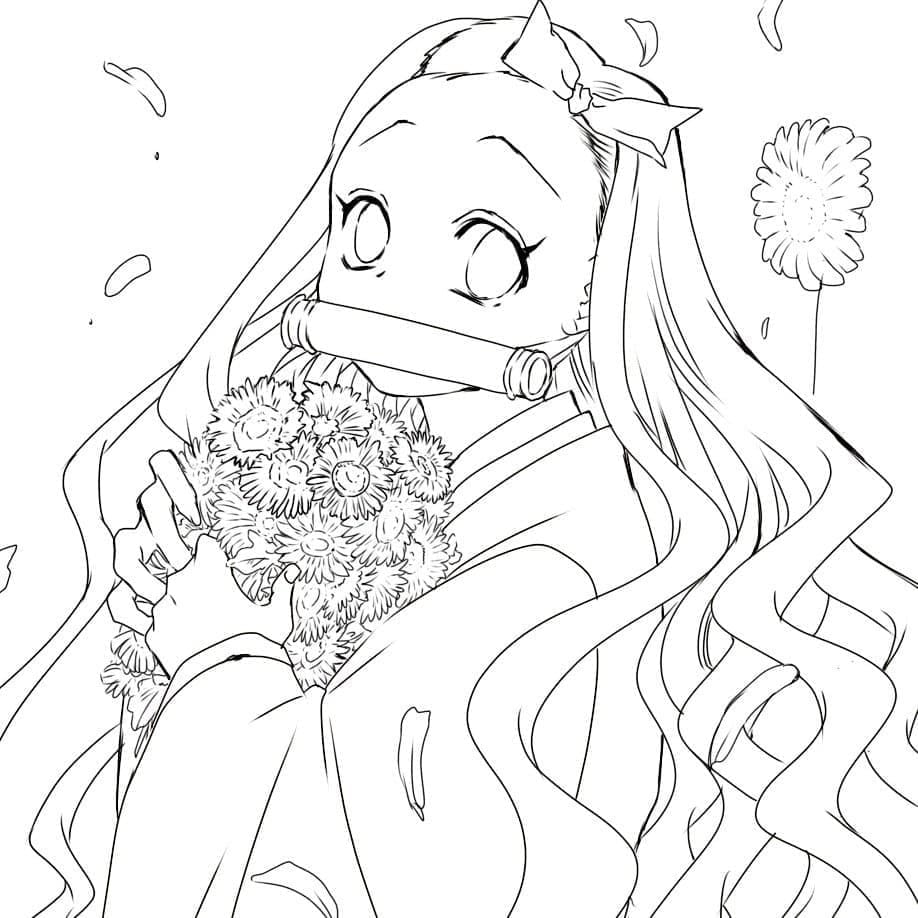 Dessin à colorier: Nezuko (Animé et Manga) #182852 - Coloriages à Imprimer Gratuits