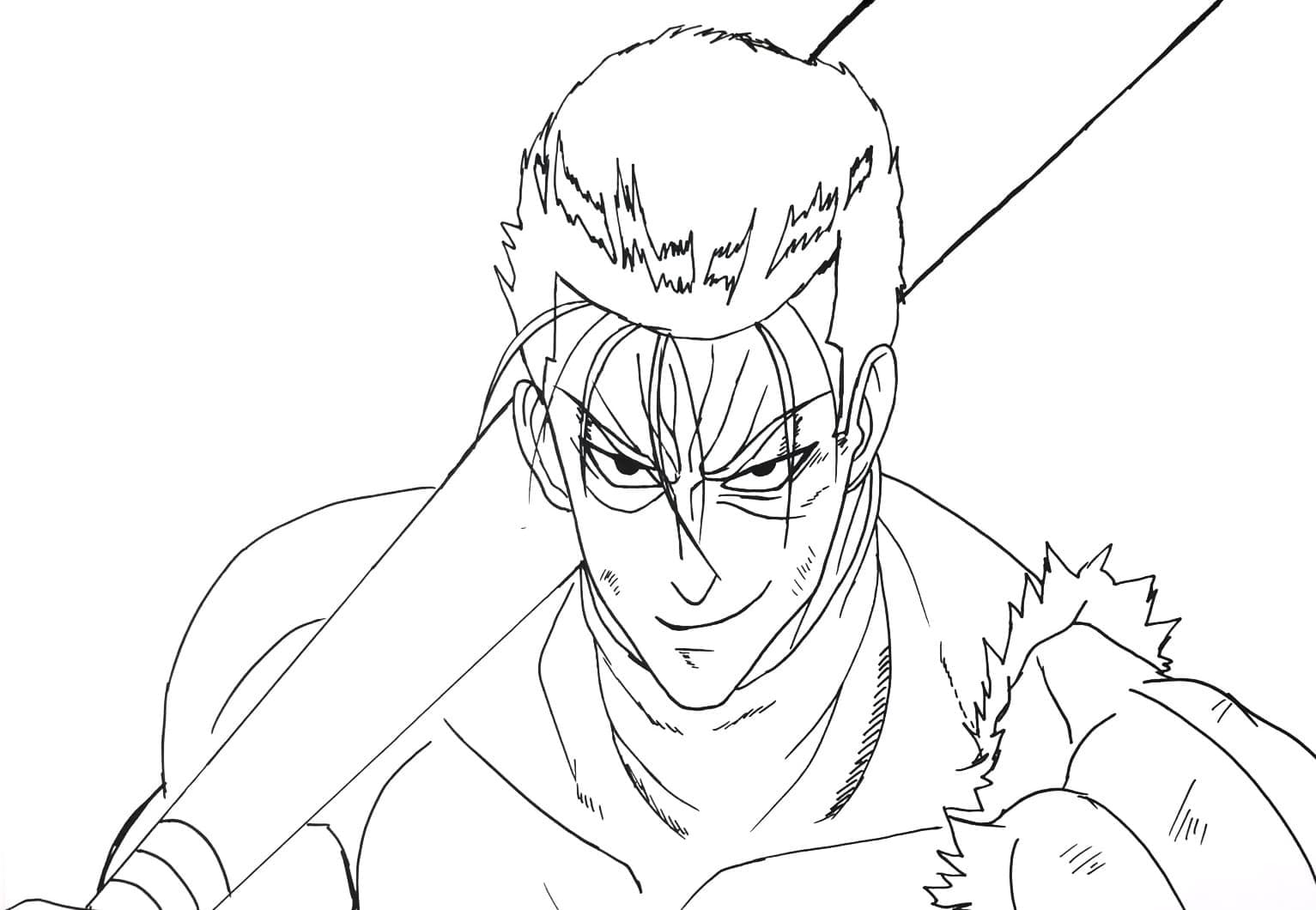 Dessin à colorier: One Punch Man (Animé et Manga) #183063 - Coloriages à Imprimer Gratuits