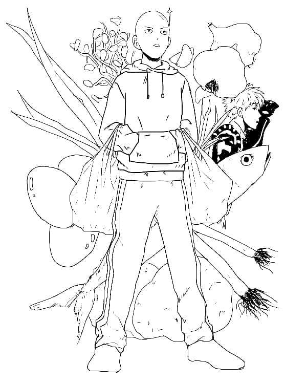 Coloriage gratuit One Punch Man #183073 de la collection Animé et Manga à imprimer