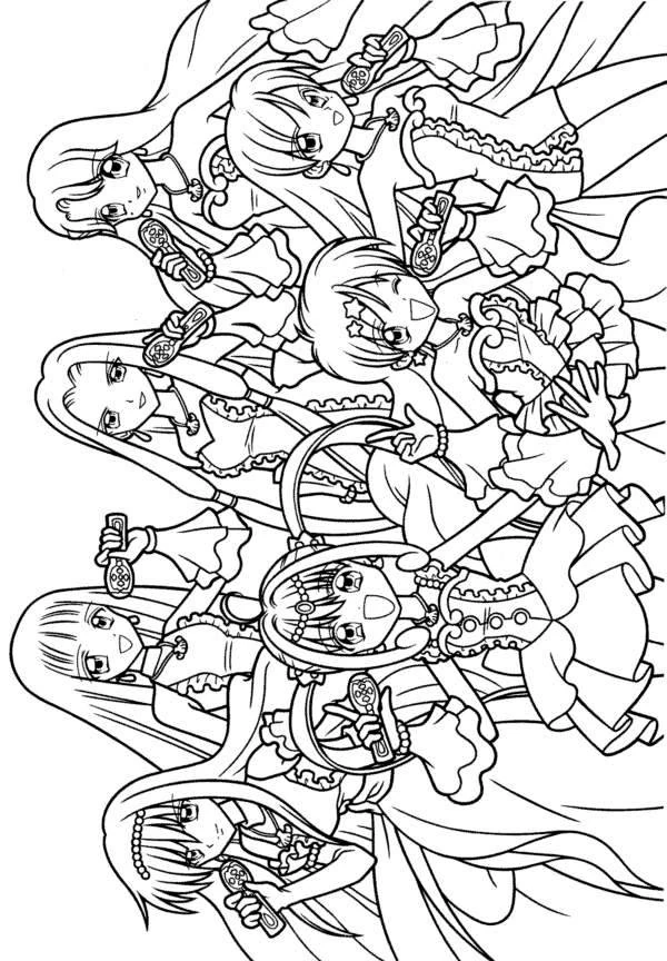 Dessin à colorier: Pichi Pichi Pitch: Mélodie des sirènes (Animé et Manga) #53763 - Coloriages à Imprimer Gratuits