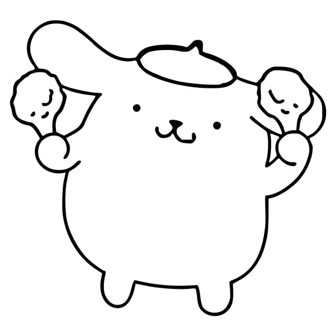 Coloriage gratuit Pompompurin #211450 de la collection Animé et Manga à imprimer