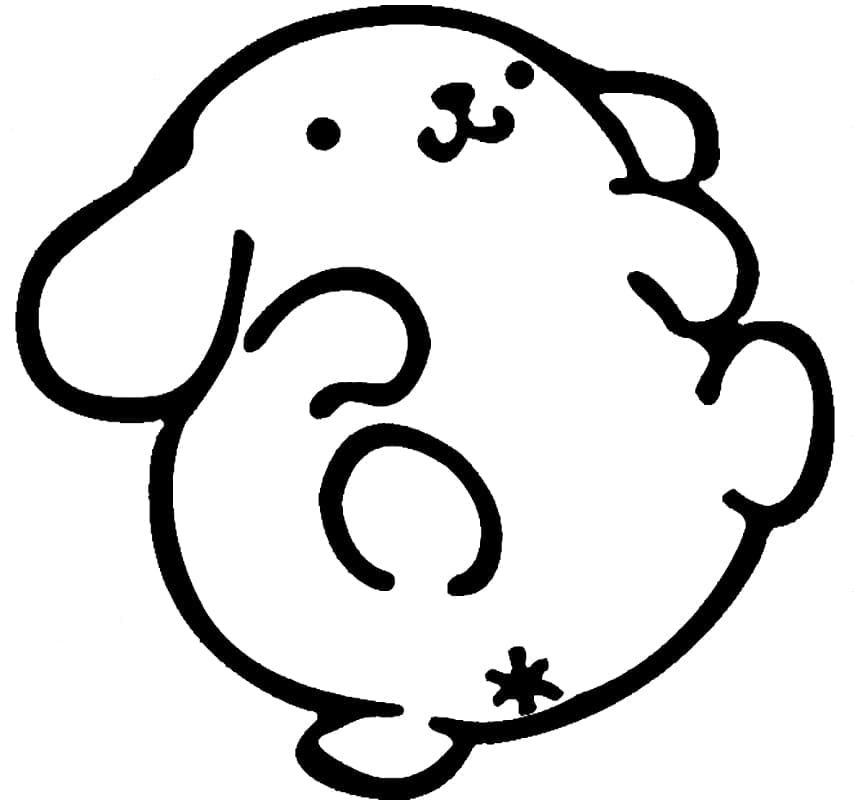 Coloriage gratuit Pompompurin #211458 de la collection Animé et Manga à imprimer
