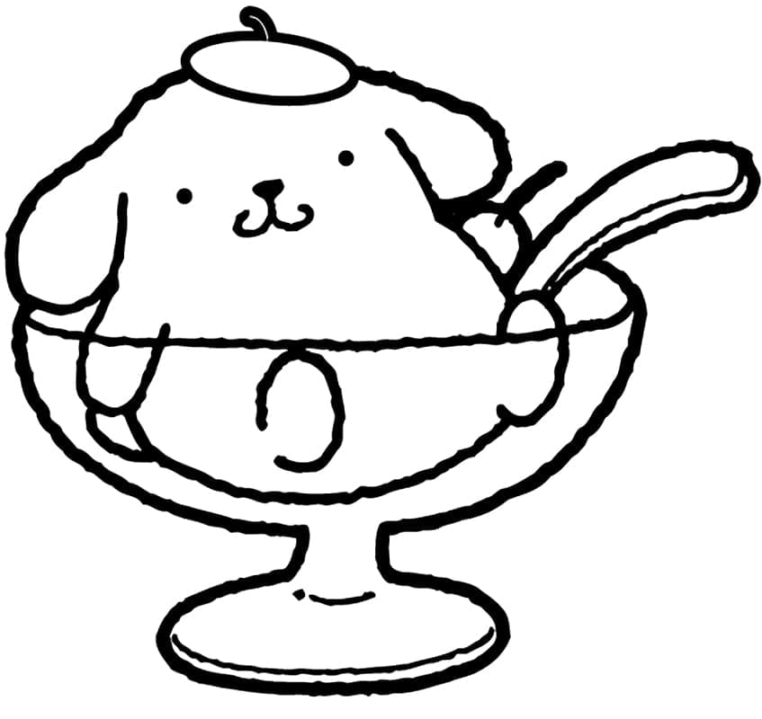 Coloriage gratuit Pompompurin #211459 de la collection Animé et Manga à imprimer