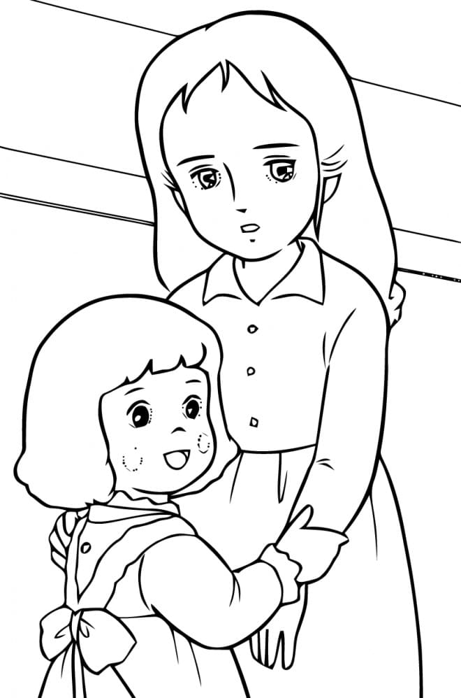 Coloriage gratuit Princesse Sarah #202104 de la collection Animé et Manga à imprimer