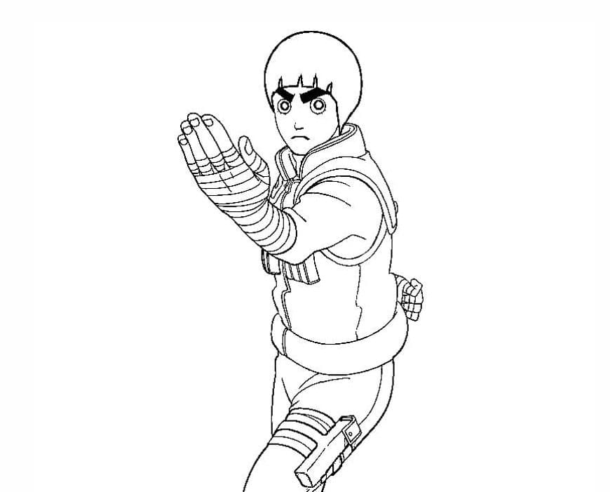 Coloriage gratuit Rock Lee #180212 de la collection Animé et Manga à imprimer
