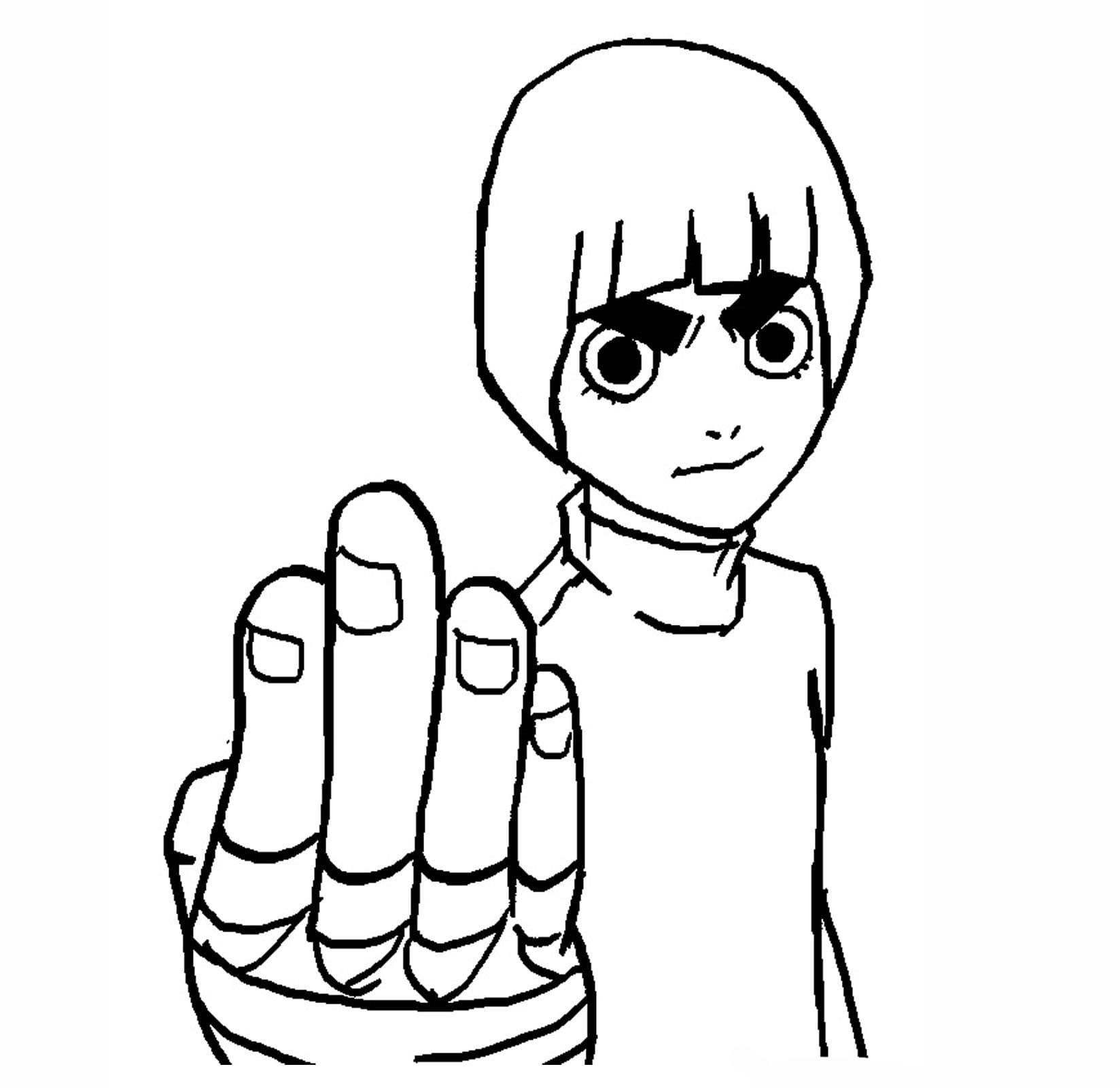Coloriage gratuit Rock Lee #180213 de la collection Animé et Manga à imprimer