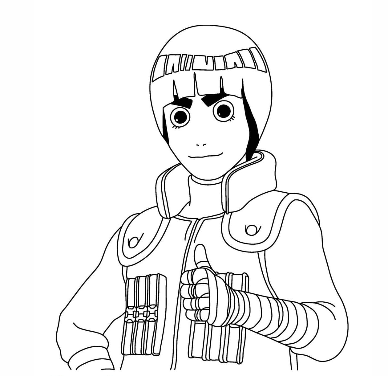 Coloriage gratuit Rock Lee #180214 de la collection Animé et Manga à imprimer