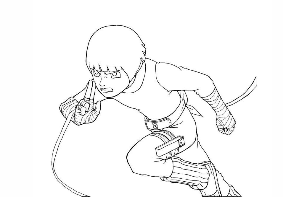 Coloriage gratuit Rock Lee #180216 de la collection Animé et Manga à imprimer