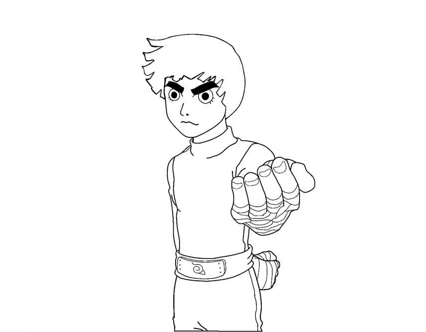 Coloriage gratuit Rock Lee #180217 de la collection Animé et Manga à imprimer