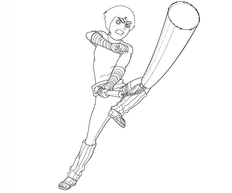 Coloriage gratuit Rock Lee #180222 de la collection Animé et Manga à imprimer