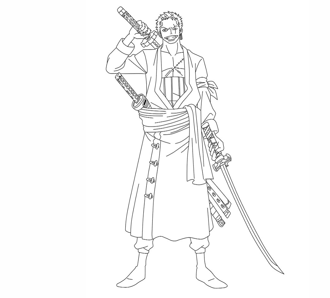 Coloriage gratuit Roronoa Zoro #172500 de la collection Animé et Manga à imprimer